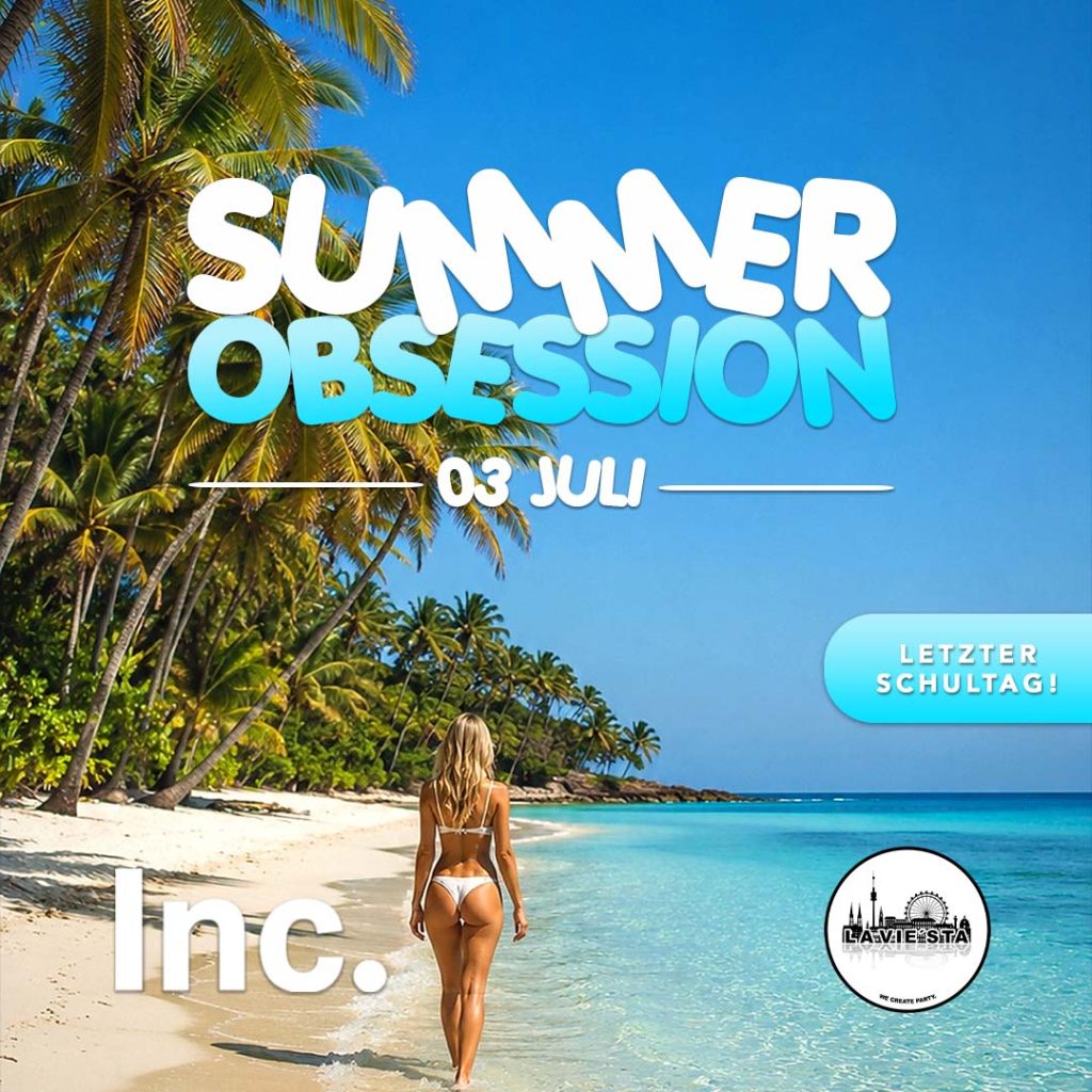 SUMMER OBSESSION im INC. Club Wien am 3. Juli 2026 – großes Ferien-Opening mit Neon-Vibes, Special Effects und energiegeladener Clubnacht